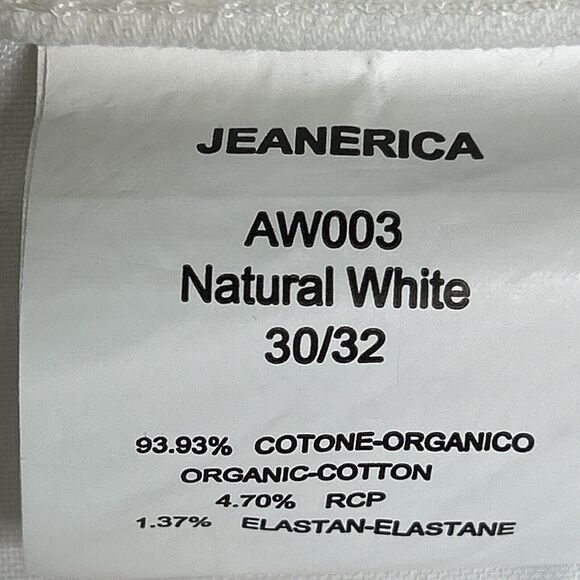 Jeanerica Women's Size 30 Autobahn Straight Relaxed Jean White AW003 - Picture 6 of 8